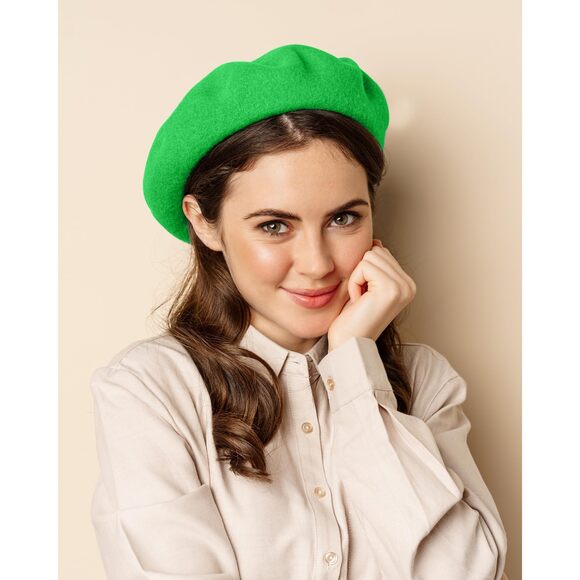 7182 Solid Color French Beret Wool Material. Classic French, Casual And Chic main image 7